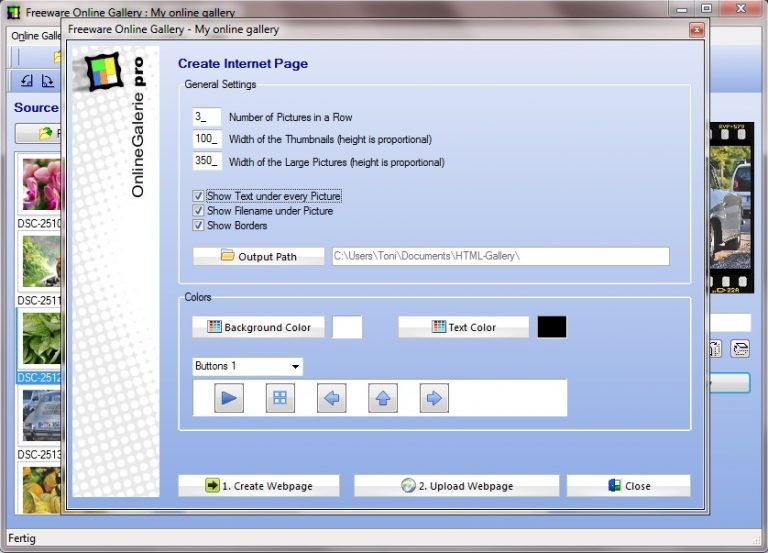 Free Online photo album maker and web photo gallery software
